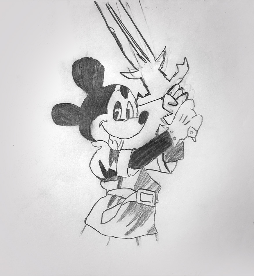 dessins - enfants - children - draw - drawing - artwork - mickey - disney - crayons - feutres - dragonball