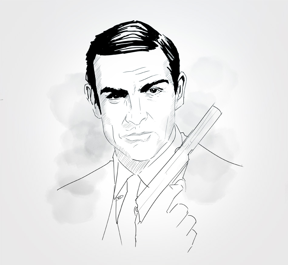 31 octobre - au revoir Mr Sean Connery 1930 - 2020 - dessin - vivien - durisotti - design - experience - un - jour - un - dessin - dessin - vivien - durisotti - design - experience - un - jour - un - dessin