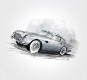 6 Novembre - Aston Martin DB5 - 1963 - dessin - vivien - durisotti - design - experience - un - jour - un - dessin - dessin - vivien - durisotti - design - experience - un - jour - un - dessin