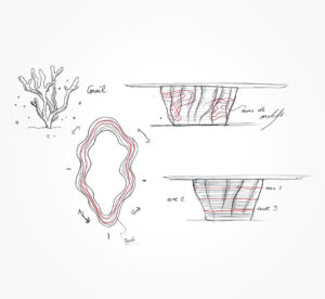 19 mars 2021 - Sketch - table Corail !!! - durisotti - design - experience - un - jour - un - dessin - dessin - vivien - durisotti - design - experience - un - jour - un - dessin