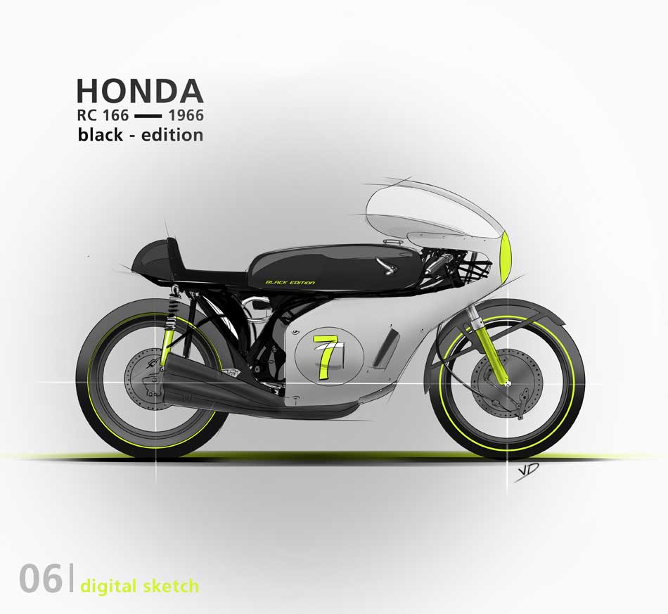 Honda RC 166 - 2019 - sketch - numérique - tablette - vivien - durisotti - design - experience