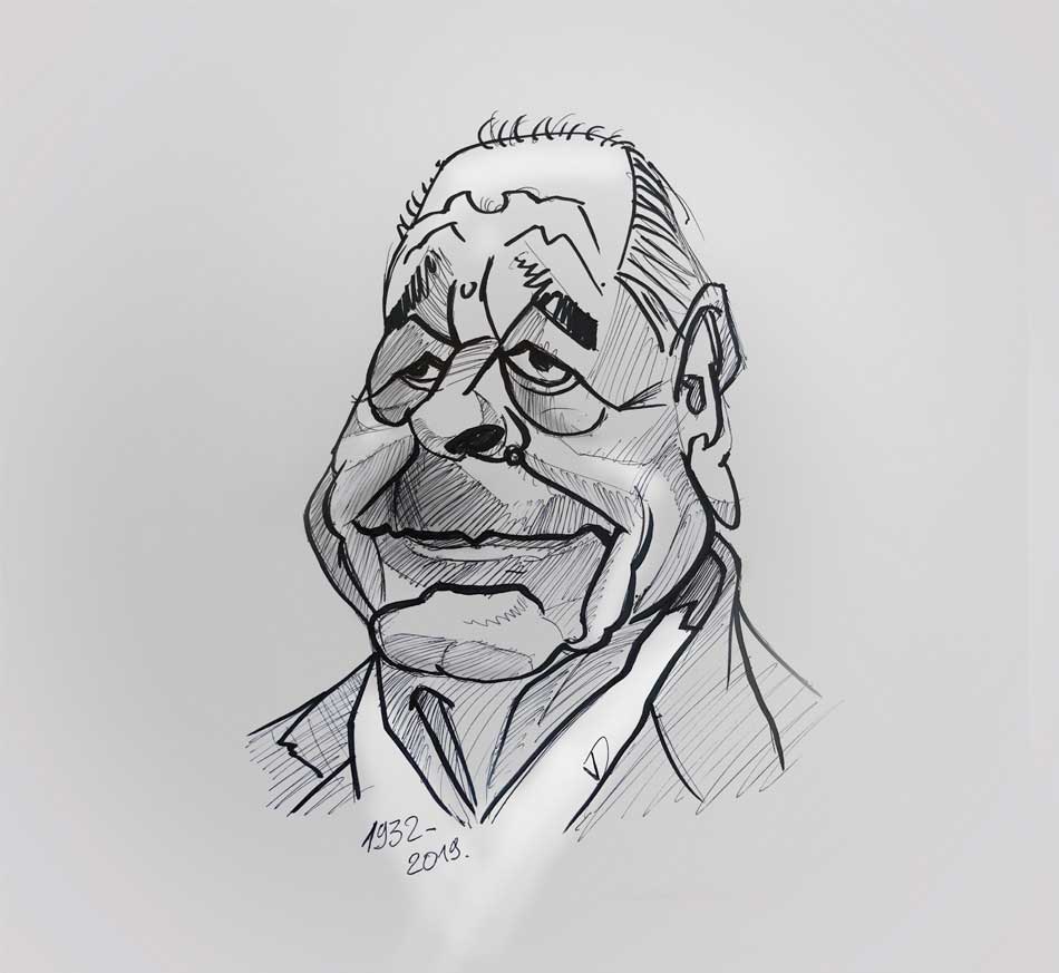 26 sept 2019 - Au revoir Mr J.Chirac - dessin - vivien - durisotti - design - experience - un - jour - un - dessin