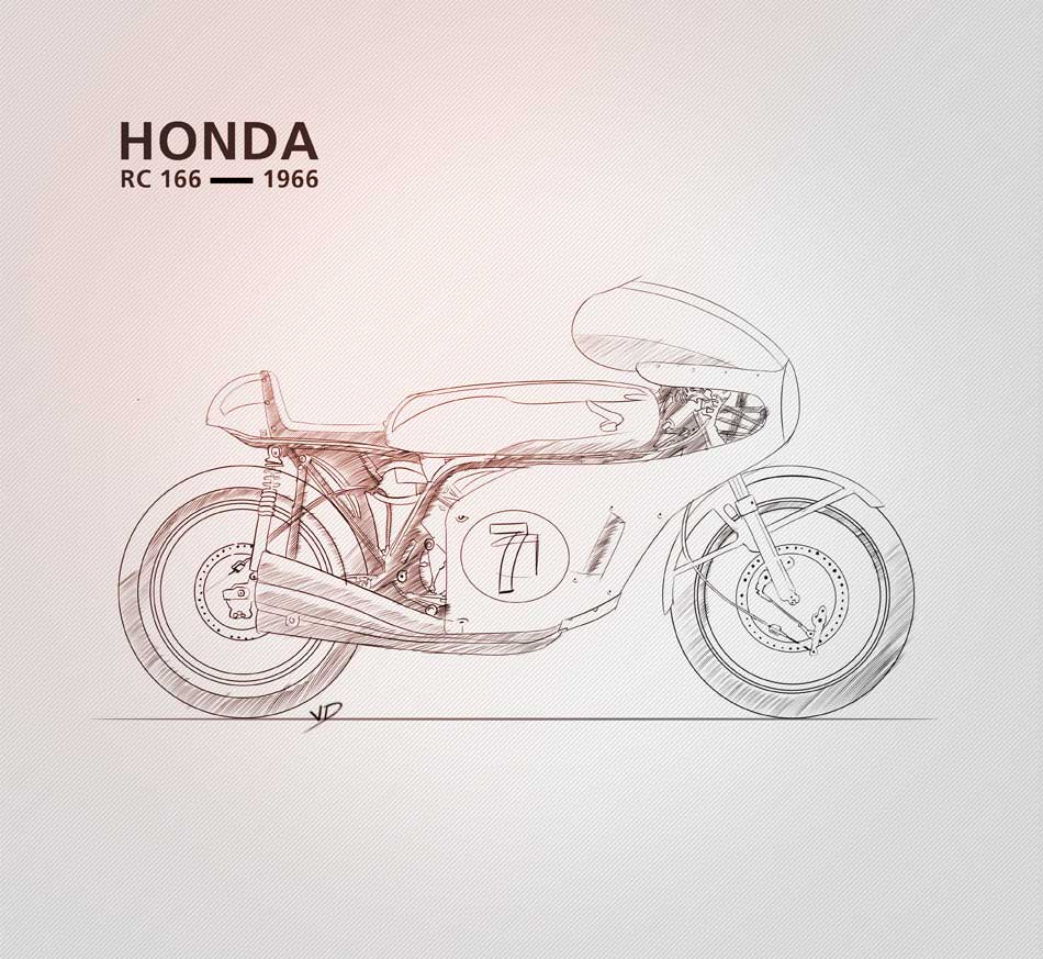 8 novembre 2019 - Honda RC 166 - étape01 - dessin - vivien - durisotti - design - experience - un - jour - un - dessin